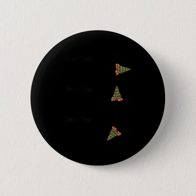 Xmas Ymas Zmas Tree Math Nerd Christmas  6 Cm Round Badge (Front)
