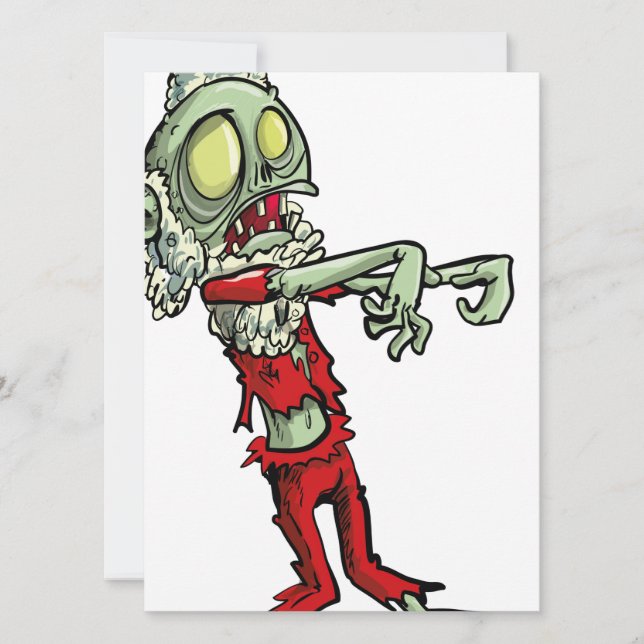 xmas zombie santa claus holiday card (Front)