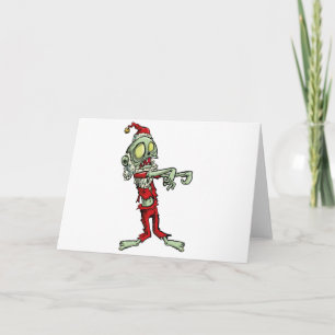 xmas zombie santa claus holiday card