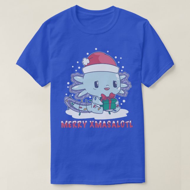 XmasAlotl Aolotl Merry Xmasalotl XMAS Tree Happy H T-Shirt (Design Front)
