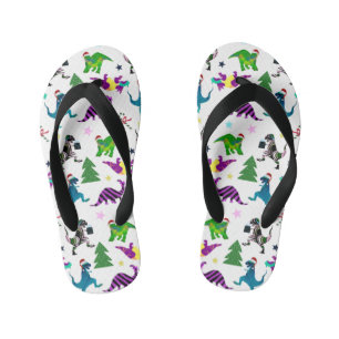 Xmasaurs Kid's Flip Flops