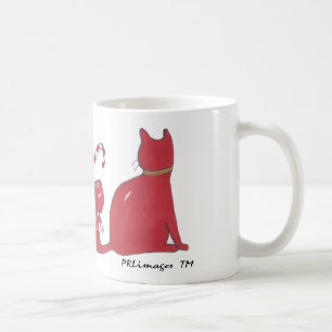 XmasRedRibbonCats, Xmas Ribbon Cats Coffee Mug