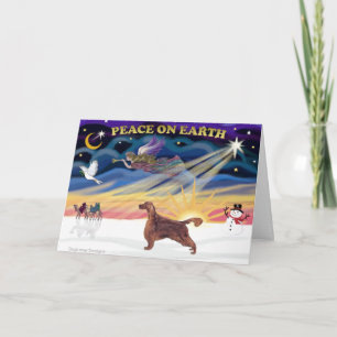XmasSunrise — Irish Setter 1 Holiday Card