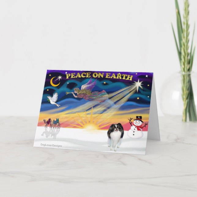 XmasSunrise-Japanese Chin Holiday Card (Front)