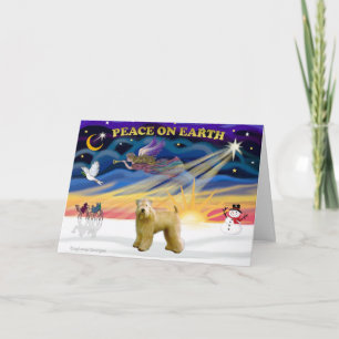 XmasSunrise-WheatenTerrier2 Holiday Card