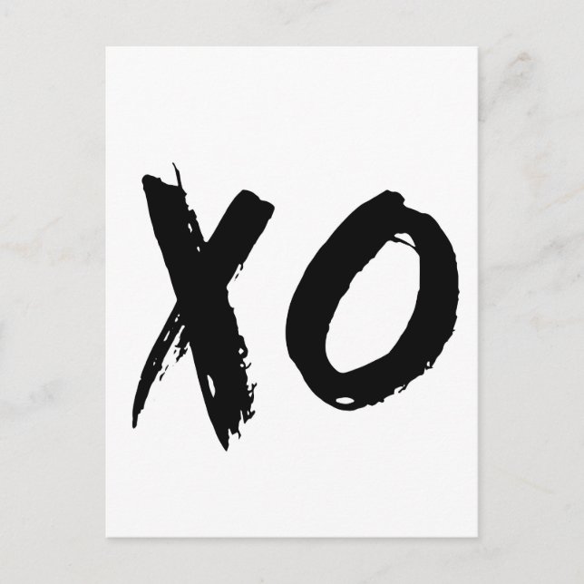 XO Brush Minimal Postcard (Front)