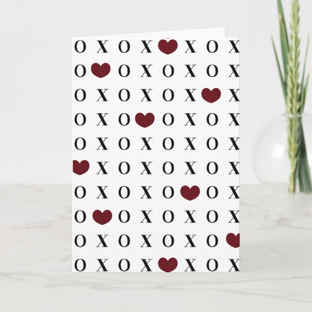 XO Hearts Holiday Card (Front)