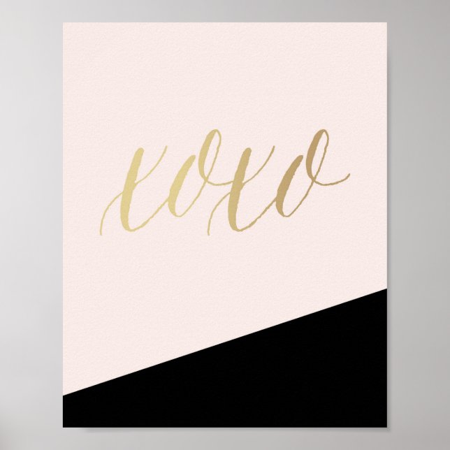 XO pink art print (Front)