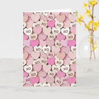XO Romantic Heart Pattern Valentine Anniversary Card