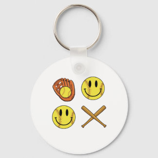 XO softball.png Key Ring