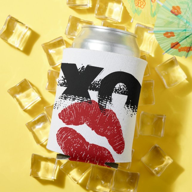 XO XO kiss me retro Can Cooler / BBQ, Fun Party (In Situ Summer)