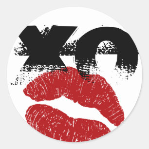XO XO kiss me retro Stickers / Fun Party