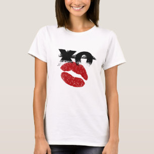 XO XO kiss me retro T-Shirt / Hens Fun Party