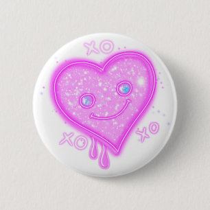 “XO, XO, XO” Kawaii Heart button