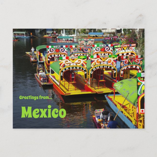 Xochimilco Mexico Postcard (Front)