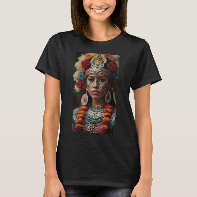 Xochiquetzal - Aztec Goddess of Love and Fertility T-Shirt (Front)