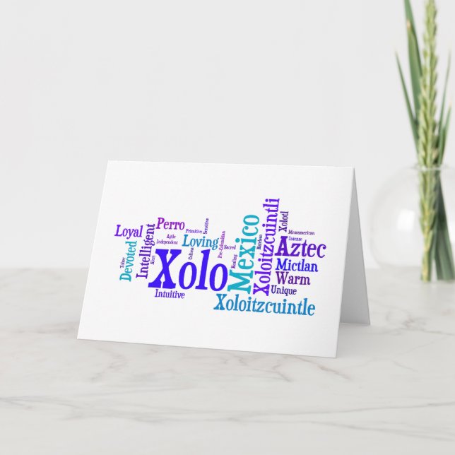 Xolo Blues Greeting Card (Front)