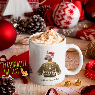 Xoloitzcuintle Wearing Ugly Sweater Xmas Dog Lover Coffee Mug