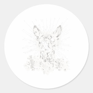 Xoloitzcuintli Dog Lover Retro Style Tattoo  Classic Round Sticker