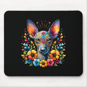 Xoloitzcuintli Dog Sugar Skull Cinco De Mayo Mexic Mouse Mat