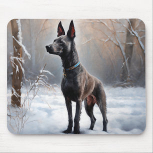 Xoloitzcuintli Let It Snow Christmas Mouse Mat