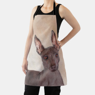 Xoloitzcuintli Painting - Cute Original Dog Art Apron