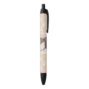 Xoloitzcuintli Painting - Cute Original Dog Art Black Ink Pen