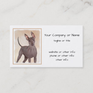 Xoloitzcuintli Painting - Cute Original Dog Art Business Card