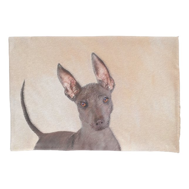 Xoloitzcuintli Painting - Cute Original Dog Art Pillowcase (Front)