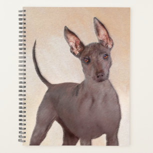 Xoloitzcuintli Painting - Cute Original Dog Art Planner