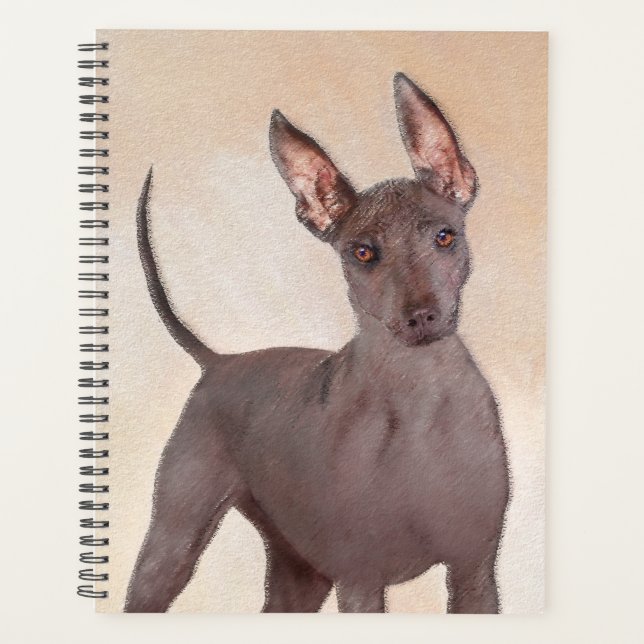 Xoloitzcuintli Painting - Cute Original Dog Art Planner (Front)