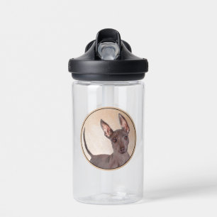 Xoloitzcuintli Painting - Cute Original Dog Art Water Bottle
