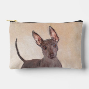 Xoloitzcuintli Painting Hairless Liver Red Dog Art Accessory Pouch