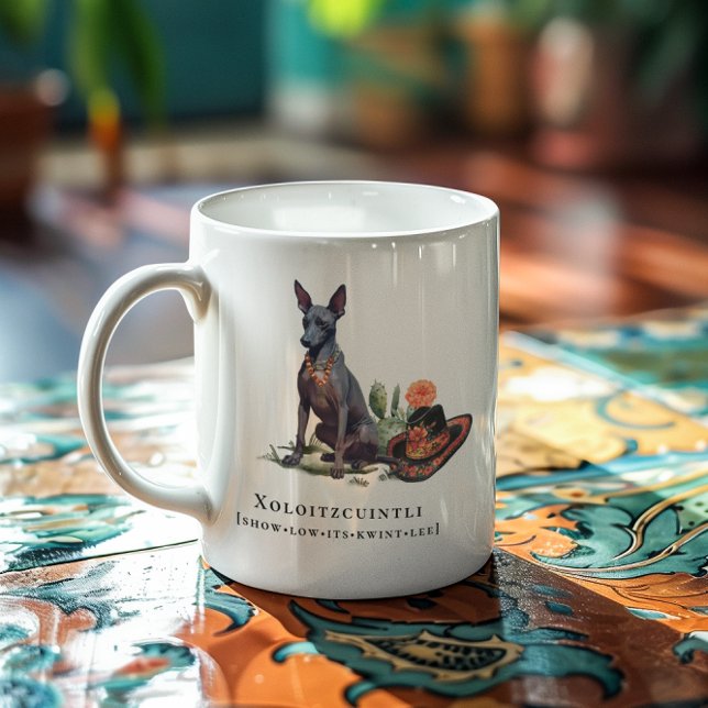 Xoloitzcuintli | Watercolor Mexican Hairless Dog  Coffee Mug (Creator Uploaded)