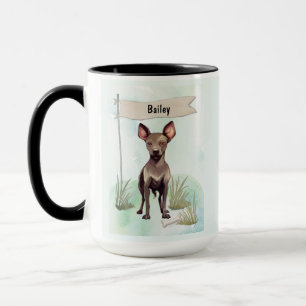 Xoloitzcuintli Watercolor Personalized Dog Mug