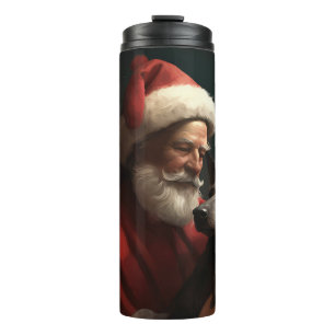 Xoloitzcuintli With Santa Claus Festive Christmas Thermal Tumbler