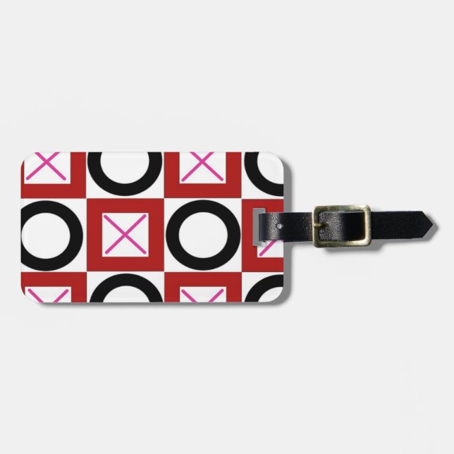 XOX Hugs and Kisses Design Luggage Tag (Front Horizontal)