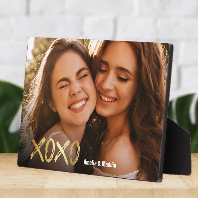 XOXO Best Friends Gold Script BFF Photo Plaque (Creator Uploaded)