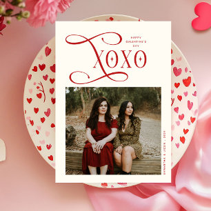XOXO Bestfriends 2 Photos Happy Galentines Day Holiday Card