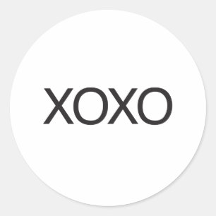 xoxo classic round sticker