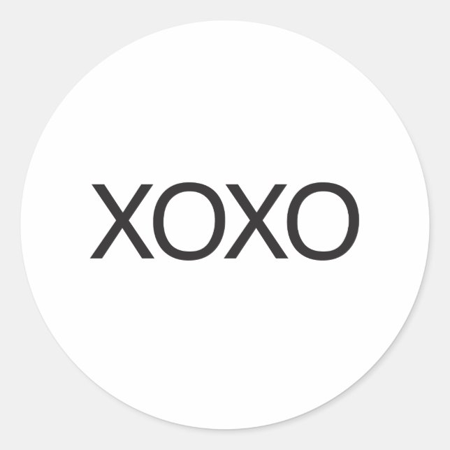 xoxo classic round sticker (Front)
