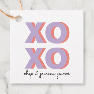 XOXO Colorblock Favour Tags