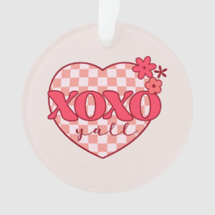 XOXO   Cute & Loving Pink Heart Ornament