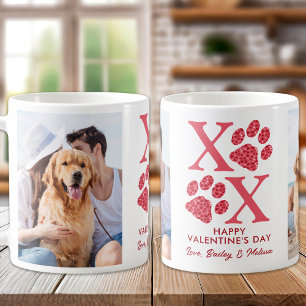 XOXO Cute Pet Dog 2 Photo Valentines Day Coffee Mug