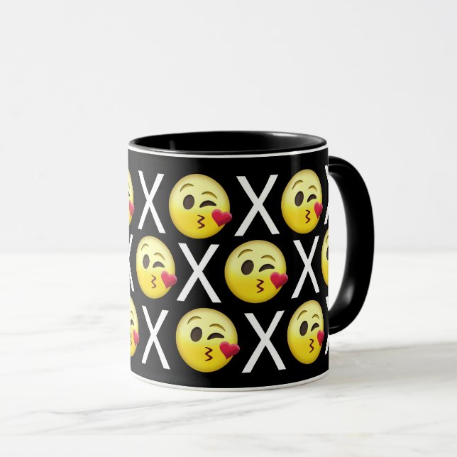 "XOXO" Emojis Mug (Front Right)