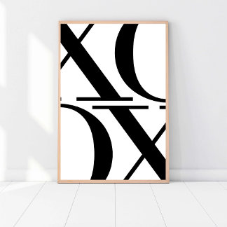 XOXO Fashion Minimalistic Artwork Interior Design Poster