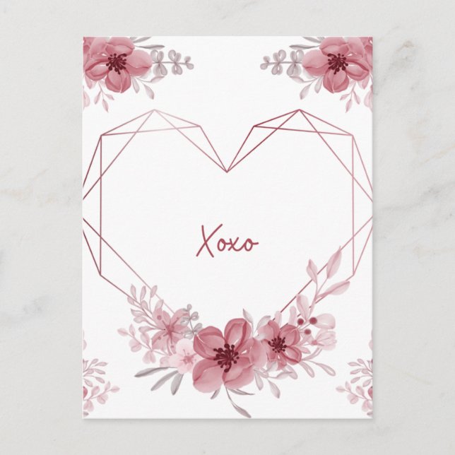 xoxo floral postcard (Front)