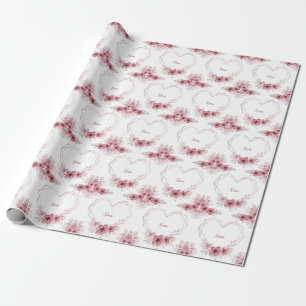 xoxo floral wrapping paper