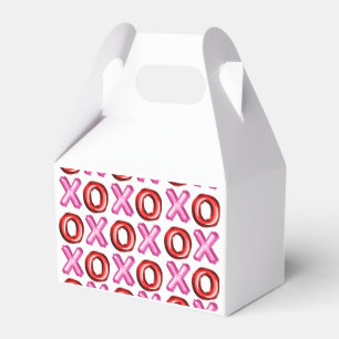 XOXO Foil red pink Valentines Day Bridal shower Favour Box