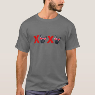 XOXO Frenchie Puppy Dog Valentine's Day Love Heart T-Shirt